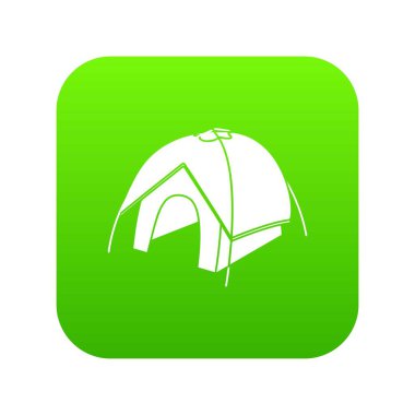 Çadır yeşil simge vektör