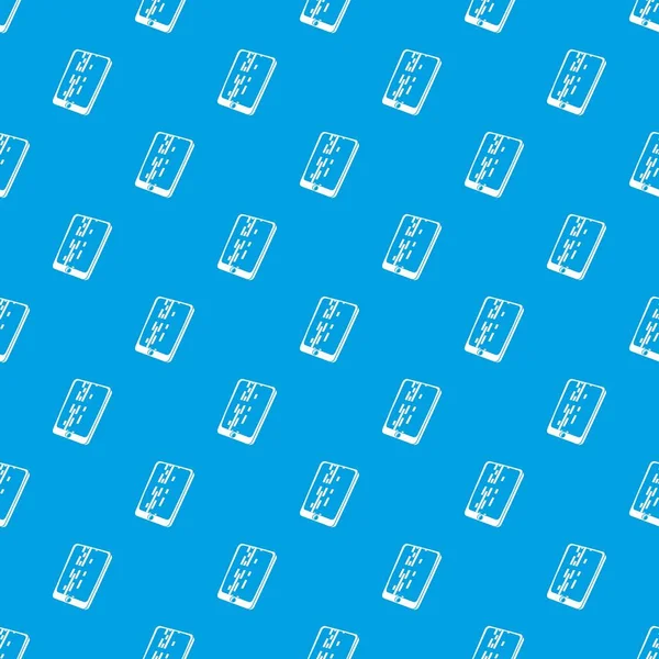 Ölü pixel smartphone desen vektör kesintisiz mavi — Stok Vektör