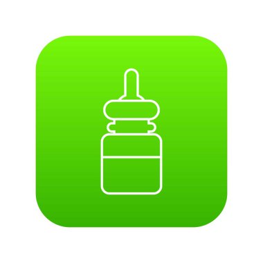 Bebek şişe yeşil simge vektör