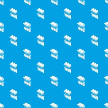 Klasik balkon desen vektör kesintisiz mavi