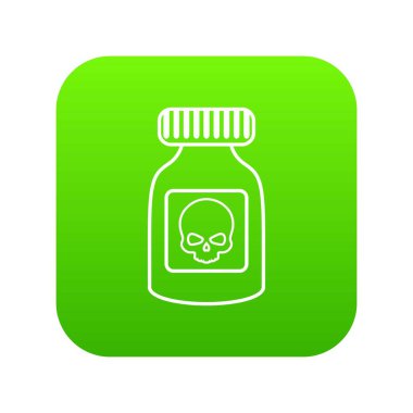 Ölümcül sıvı simge yeşil vektör