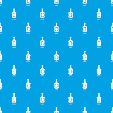 Alkol şişe desen vektör kesintisiz mavi