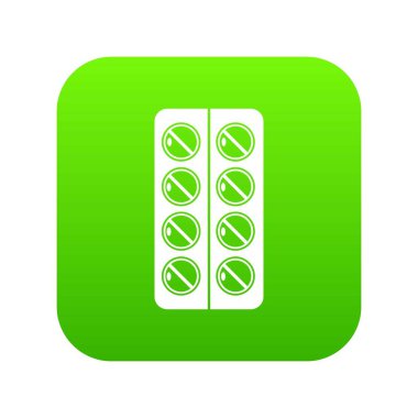 Hap kutusu simgesi yeşil vektör