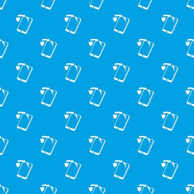 Koruma yedek ekran smartphone desen vektör kesintisiz mavi