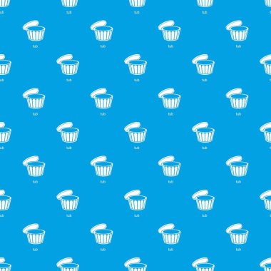 Küvet desen vektör kesintisiz mavi