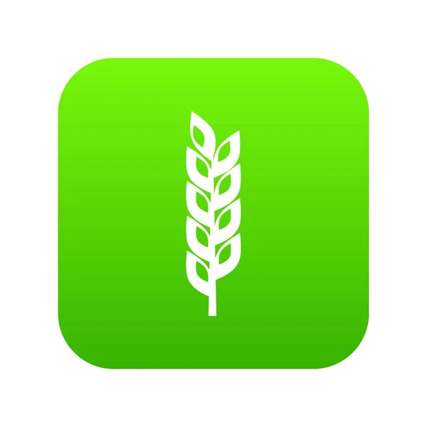 Graan spike pictogram digitale groen — Stockvector