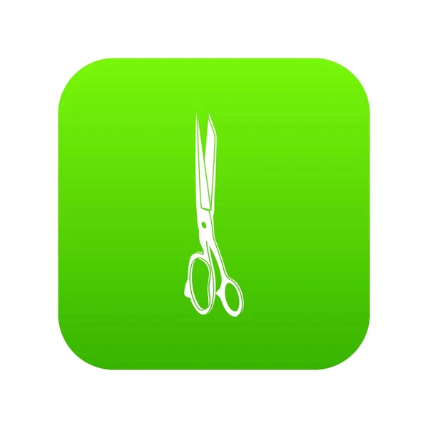 Большой медицинский ножницы иконка зеленый вектор — стоковый вектор