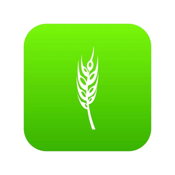 Barley spike icon digital green — Stock Vector