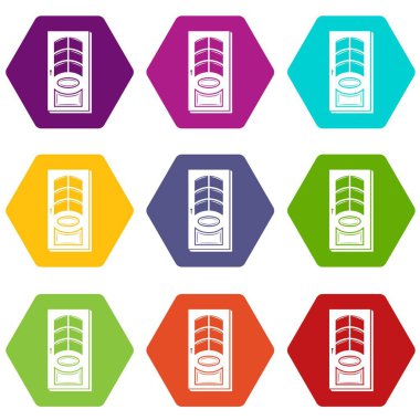 Kapı simgeler kümesi 9 vektör girin