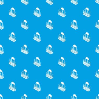 Metal balkon desen vektör kesintisiz mavi tekrar herhangi bir kullanım için