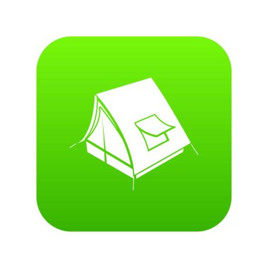 Sovyet çadır yeşil simge vektör