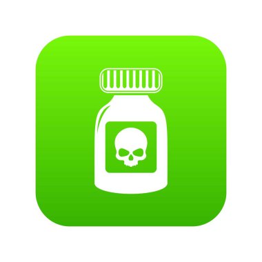 Ölümcül sıvı simge yeşil vektör