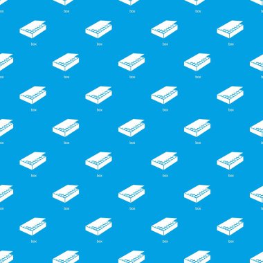 Kutusunda desen vektör kesintisiz mavi