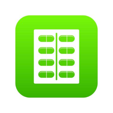 Kapsül simgesi dijital yeşil