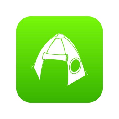 Kabile çadır yeşil simge vektör