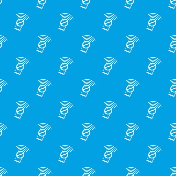 Yok wifi smartphone desen vektör kesintisiz mavi