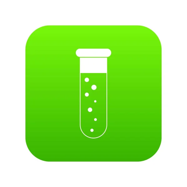 Icône test sanguin numérique vert — Image vectorielle