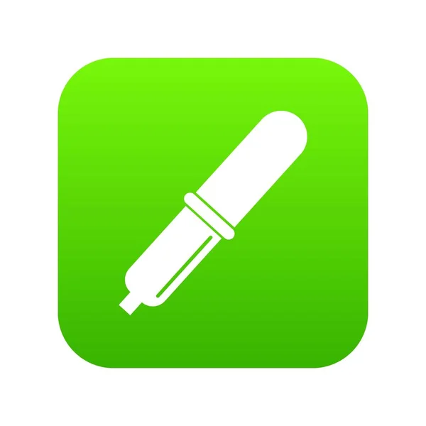 Pipette icon digital green — Stock Vector