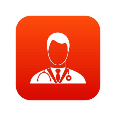 Doktor simgesi dijital kırmızı