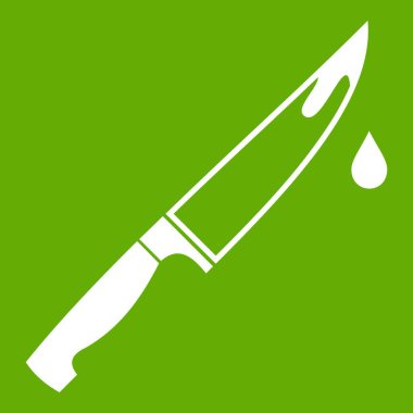Çelik bıçak simgesi yeşil