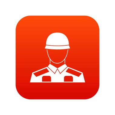 Asker simgesi dijital kırmızı