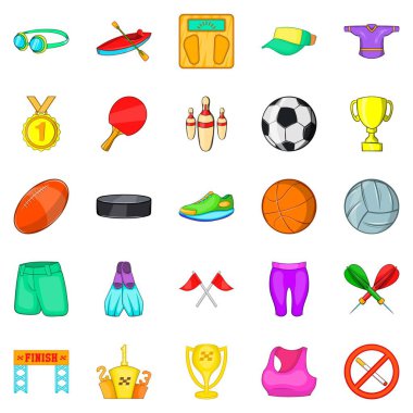 Rekabetçi oyun Icons set, karikatür tarzı