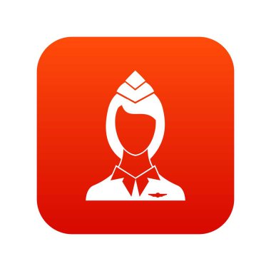 Hostes simgesi dijital kırmızı