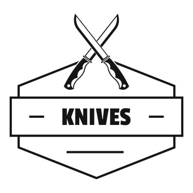 Knive logo, basit siyah stil