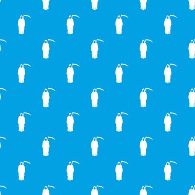 Ölüm tırpan desen kesintisiz mavi