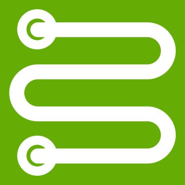 Isıtmalı havlu demiryolu simgesi yeşil