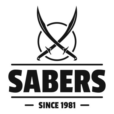 Saber logosu, basit siyah stil