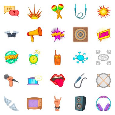 Kompozisyon Icons set, karikatür tarzı