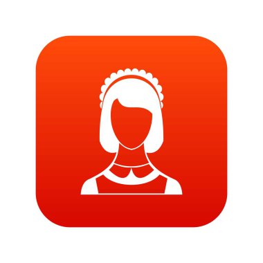 Hizmetçi simgesi dijital kırmızı