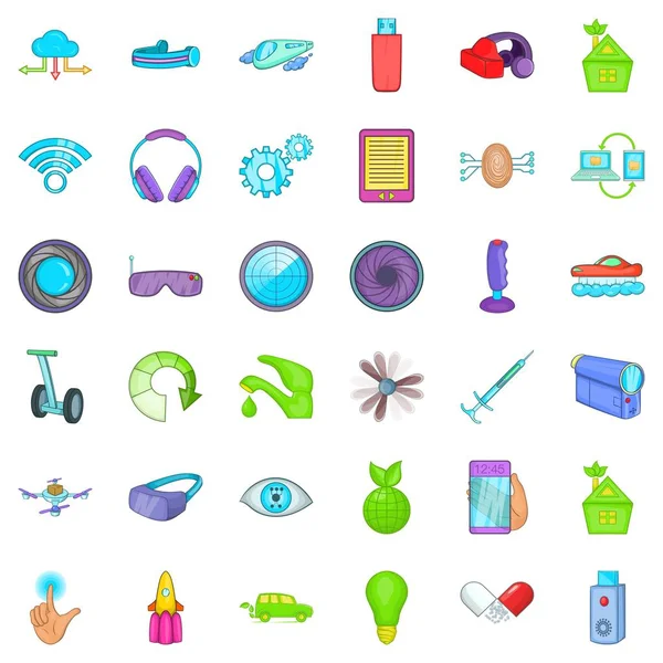 Conjunto de iconos de Segway, estilo de dibujos animados — Vector de stock