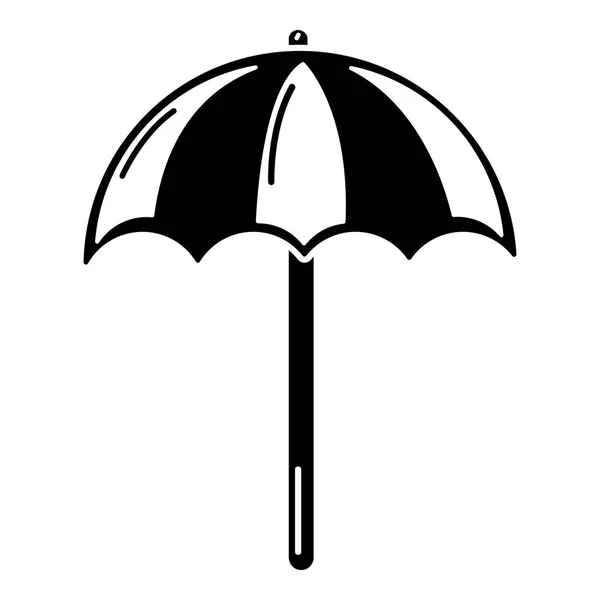 Ícone de guarda-chuva de praia, estilo preto simples —  Vetores de Stock