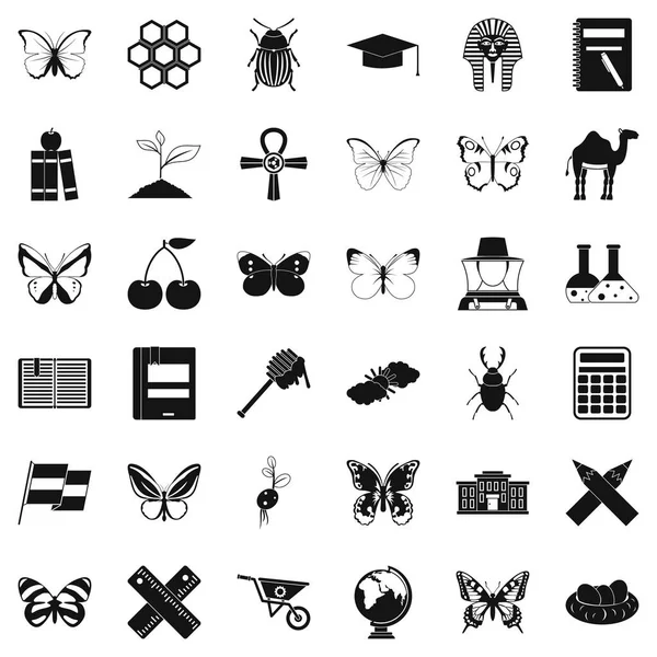 Böcek Icons set, basit tarzı — Stok Vektör
