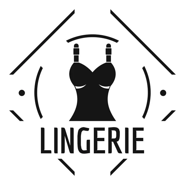 Logo Lingerie, style noir simple — Image vectorielle