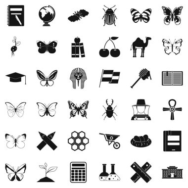 Uçan Icons set, basit tarzı