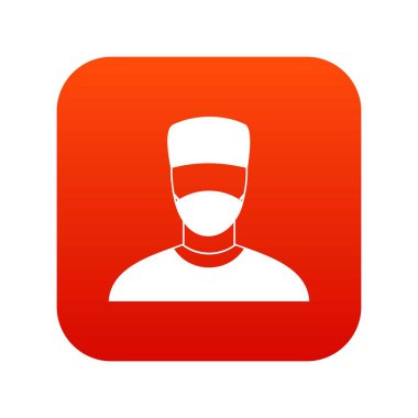 Doktor simgesi dijital kırmızı