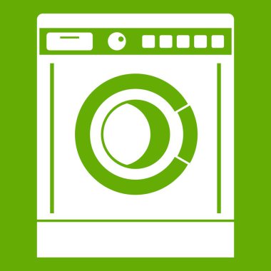 Çamaşır makinesi simgesi yeşil
