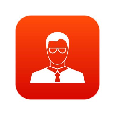 Öğretmen simgesi dijital kırmızı