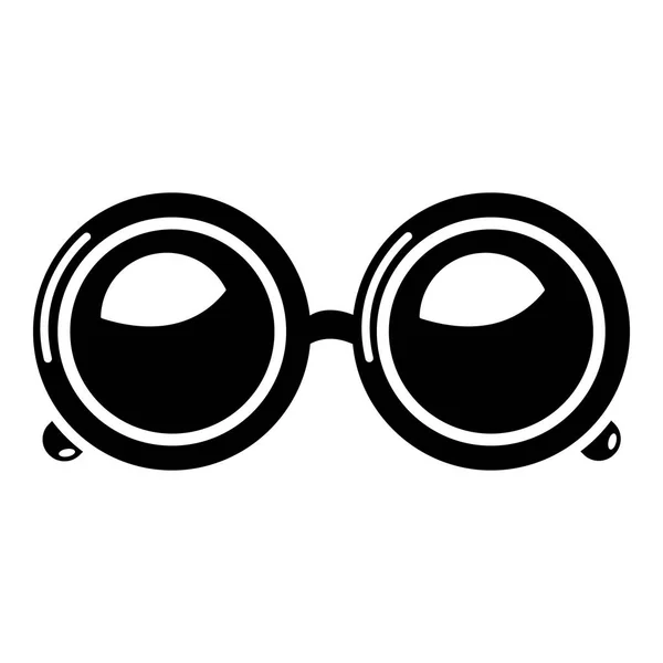 Icona degli occhiali, semplice stile nero — Vettoriale Stock