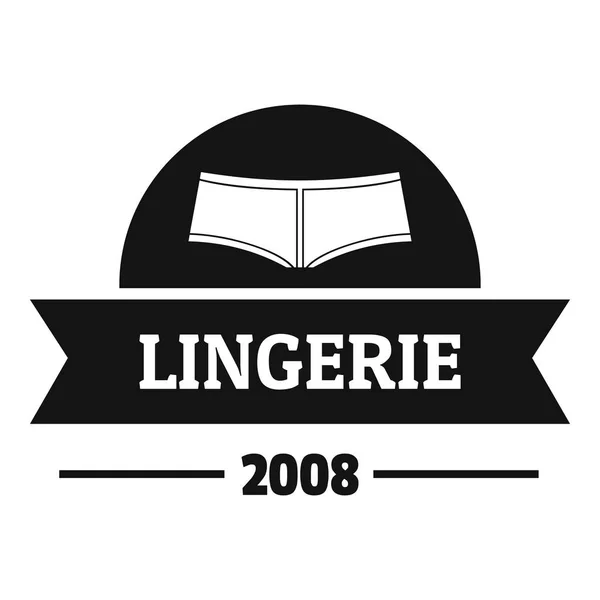 Lingerie logotipo da menina, estilo preto simples —  Vetores de Stock