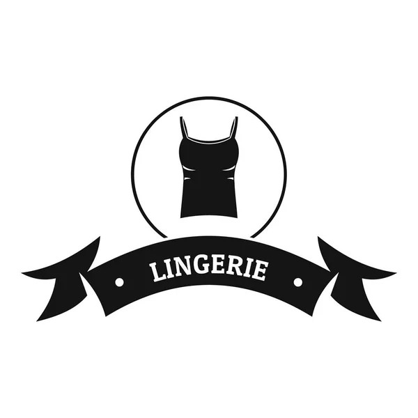 Logo de moda de lencería, estilo negro simple — Archivo Imágenes Vectoriales