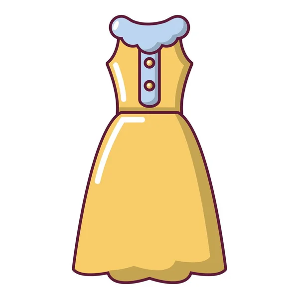 Icono de modelo de vestido, estilo de dibujos animados — Vector de stock