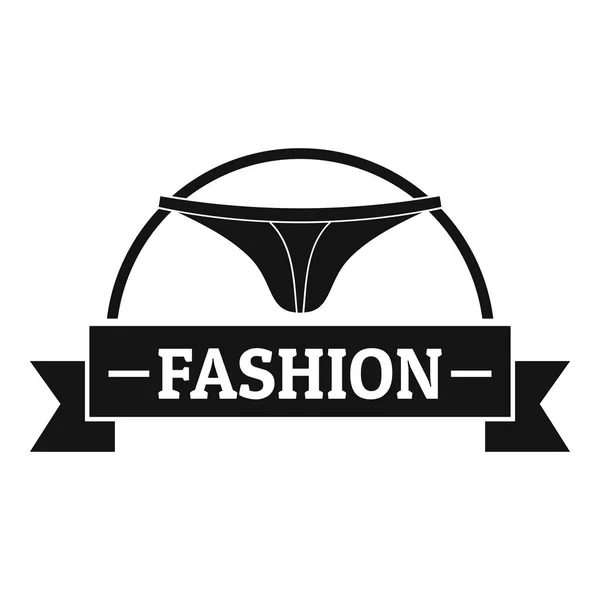 Logo de moda underpant, estilo negro simple — Archivo Imágenes Vectoriales