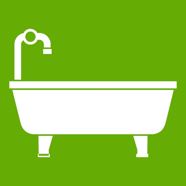 Bañera icono verde — Archivo Imágenes Vectoriales