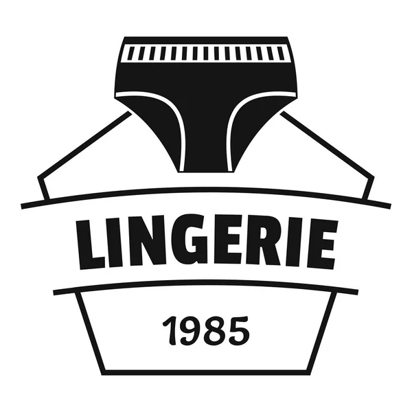 Lingerie belo logotipo, estilo preto simples —  Vetores de Stock