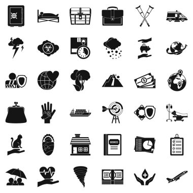 Rüzgar Icons set, basit tarzı