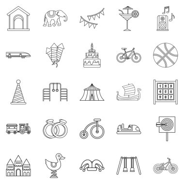 Icons set, anahat stili şımartmak